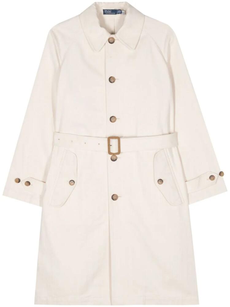 Polo Ralph Lauren herringbone cotton balmacaan coat - Neutrals Cover