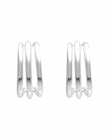 Estella Bartlett Triple Illusion Hoop Earrings - Silver Woman Earrings Silver Brass Cover