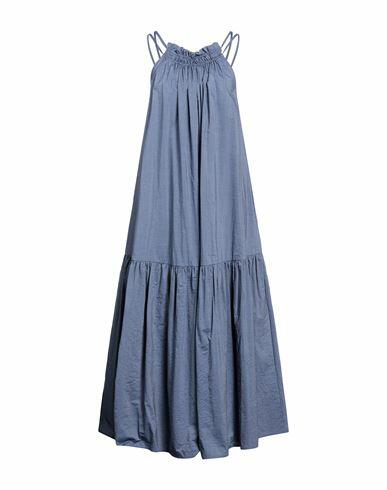 Antonelli Woman Maxi dress Slate blue Cotton Cover