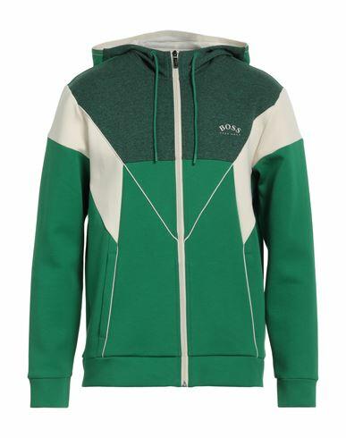 Boss Hugo Boss Man Sweatshirt Green Cotton, Polyester, Elastane Cover