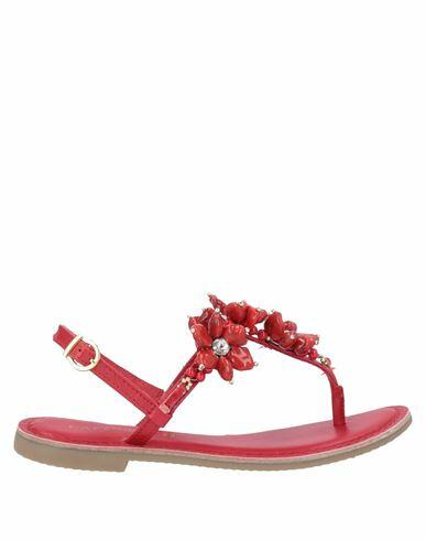 Cafènoir Woman Thong sandal Red Soft Leather Cover