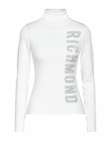 John Richmond Woman Turtleneck White Viscose, Polyester, Nylon Cover