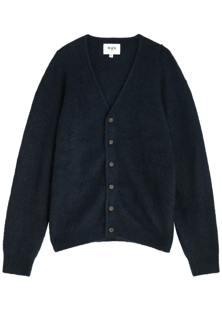 Wax London Alban Brushed Knitted Cardigan - Navy Cover