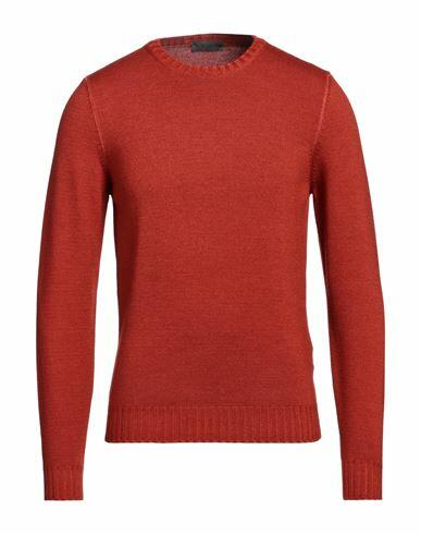 Ferrante Man Sweater Rust Merino Wool Cover