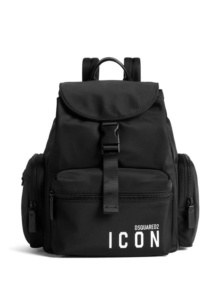 DSQUARED2 Icon multi-pocket backpack - Black Cover