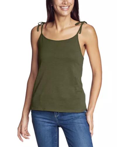 Eddie Bauer Women's Gate Check Tie-Strap Tank Top - Solid Cover