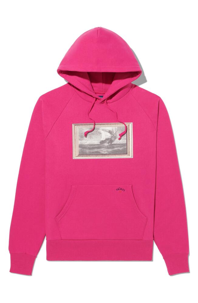 Noah x The Cure 'Pirate Ships' Cotton Fleece Graphic Hoodie in Pink Cover