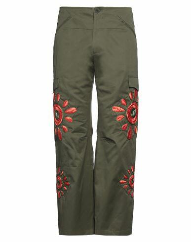 Bluemarble Man Pants Military green Cotton Cover