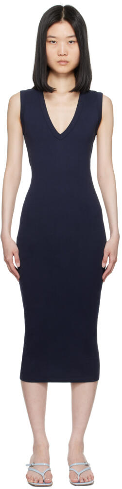 FLORE FLORE Navy Dewi Midi Dress Cover