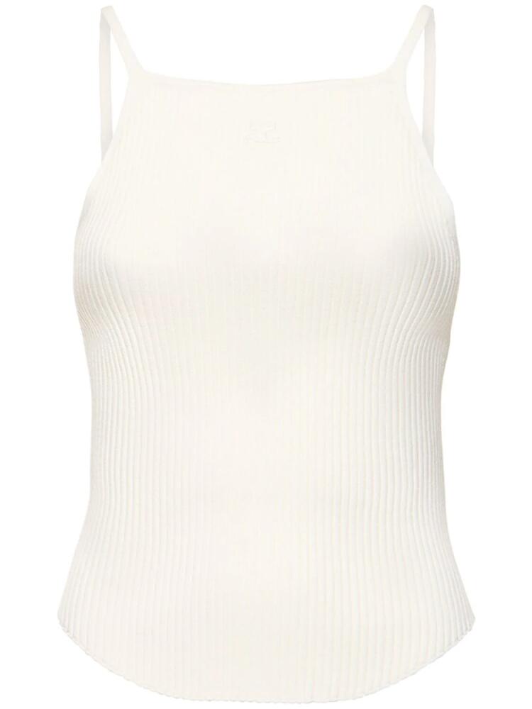 COURREGES Holistic Ribbed Viscose Knit Tank Top Cover