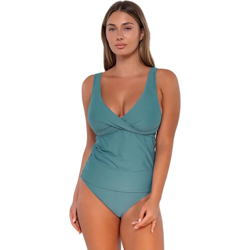 Sunsets Elsie Tankini-36E/34F/32G in Ocean Cover