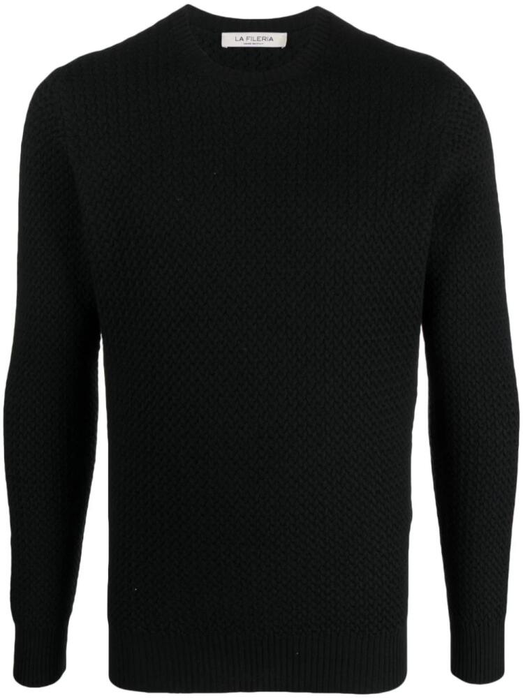 Fileria crew-neck wool jumper - Black Cover