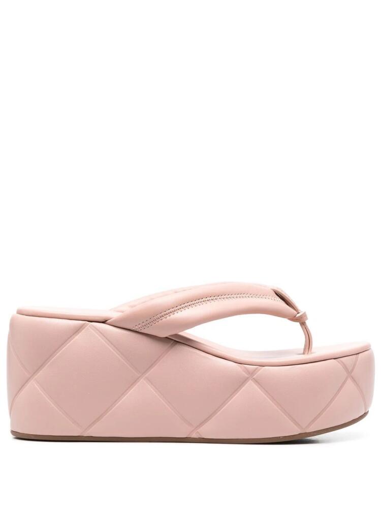 Le Silla Square quilted platform sandals - Pink Cover