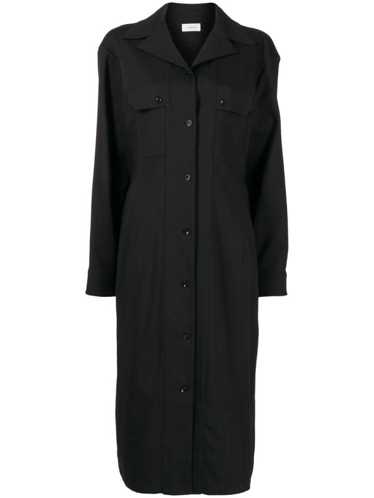 LEMAIRE long-sleeve shirt dress - Black Cover