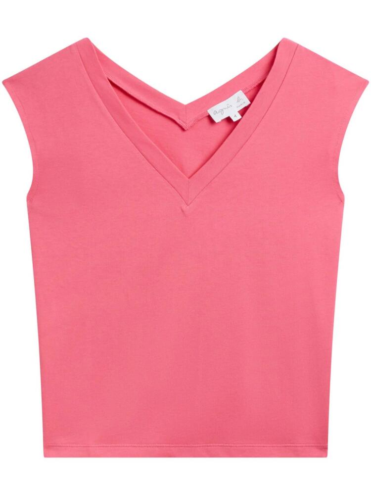 agnès b. Kazi cotton tank top - Pink Cover