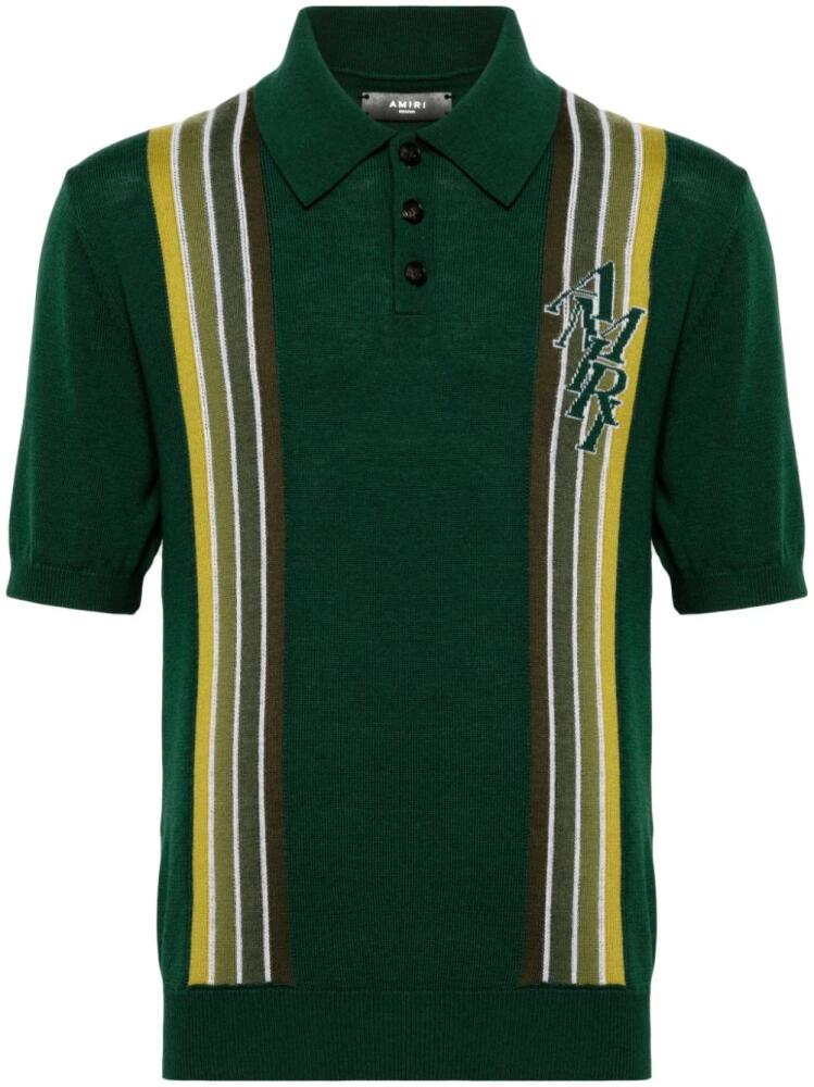 AMIRI Amiri Stack Stripe polo shirt - Green Cover