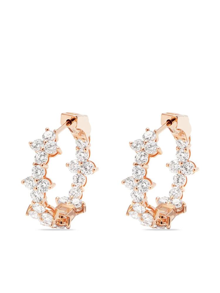 Anita Ko 18kt rose gold Vivi Eternity diamond hoop earrings - Pink Cover