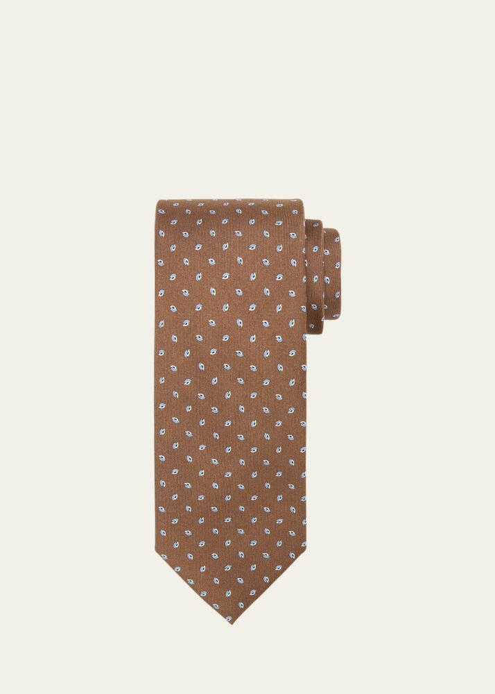 Brioni Men's Micro-Paisley Silk Tie Cover