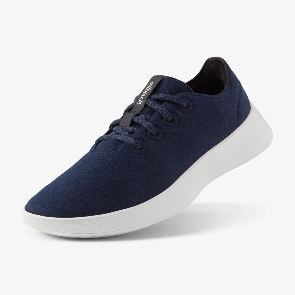 Allbirds Men's Wool Runner Go, Deep Navy Cover