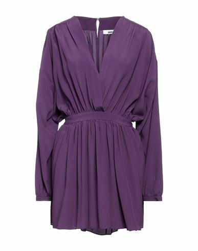 Grifoni Woman Mini dress Deep purple Acetate, Silk Cover