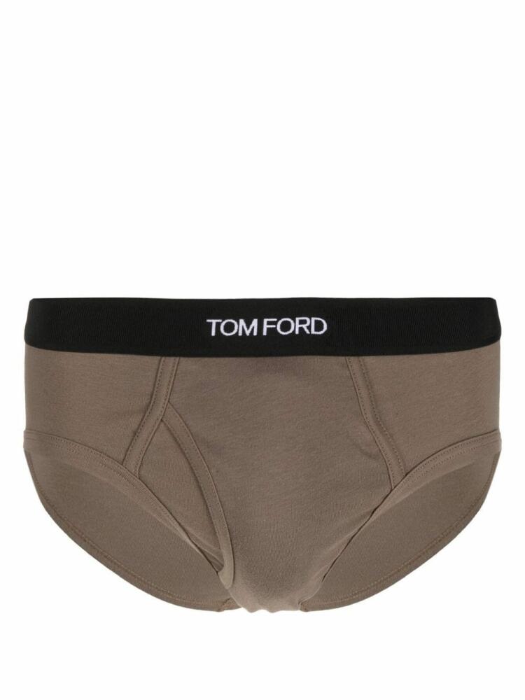 TOM FORD logo-waistband briefs - Brown Cover