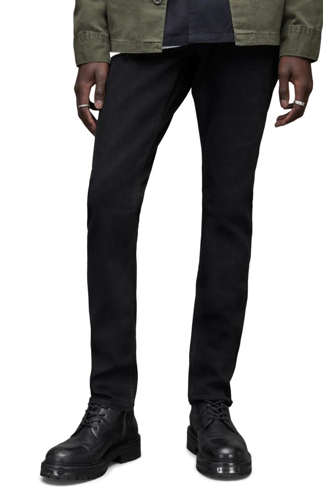 AllSaints Rex Slim Fit Jeans in Jet Black Cover