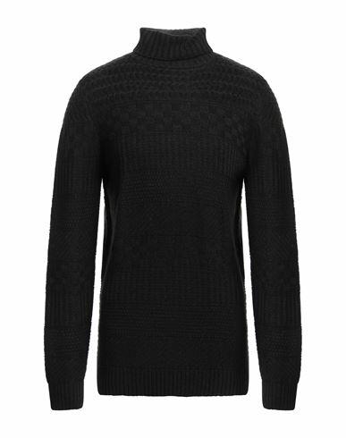 Gabardine Man Turtleneck Black Wool, Acrylic Cover