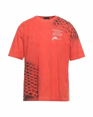 Mauna Kea Man T-shirt Orange Cotton Cover