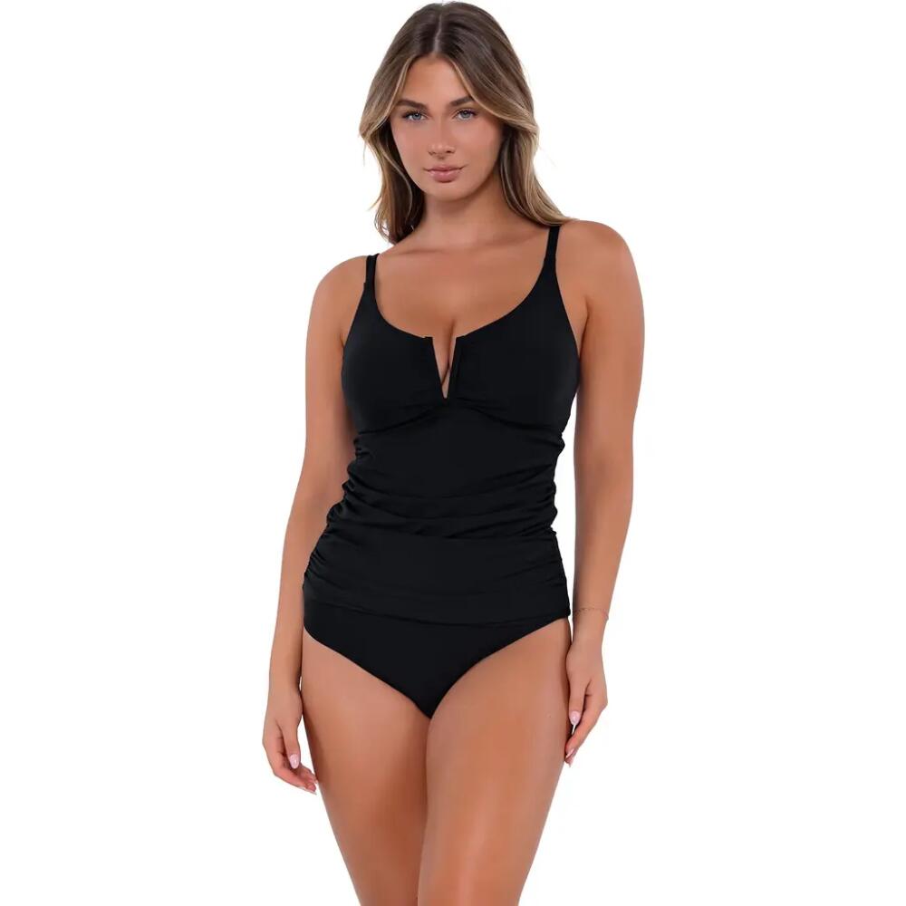 Sunsets Zuri V-Wire Tankini-38DD in Black Cover