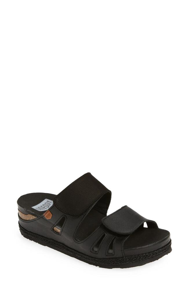 On Foot Cynara Slide Sandal in Negre Black Cover