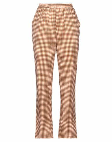 Niū Woman Pants Camel Cotton, Elastane Cover