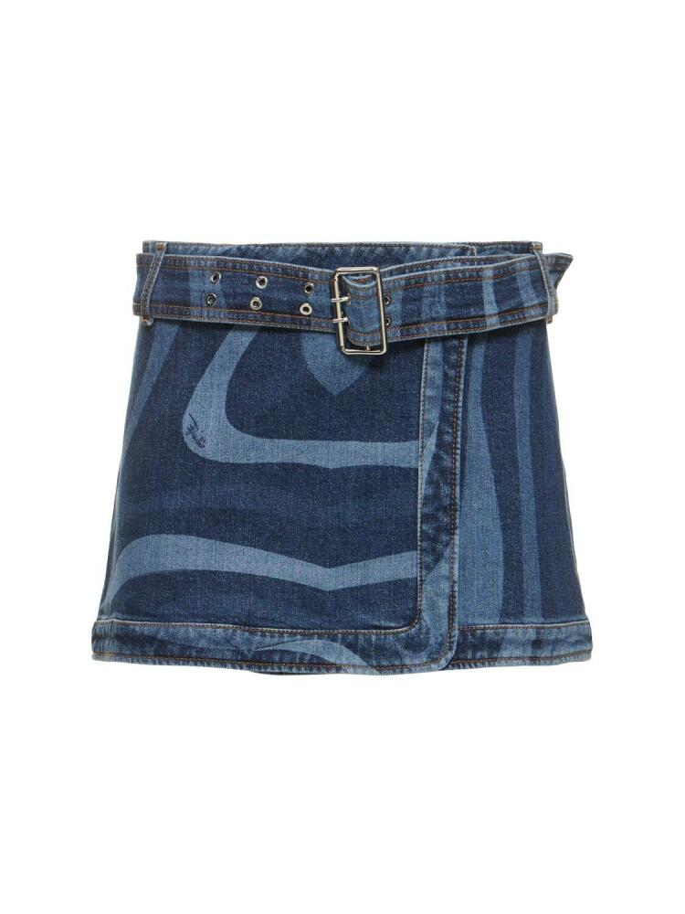 PUCCI Denim Mini Skirt W/belt Cover