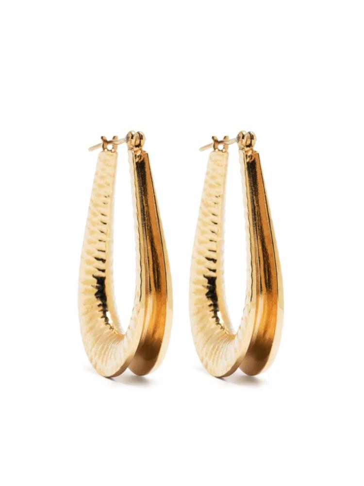 Annelise Michelson Ellipse hammered hoop earrings - Gold Cover