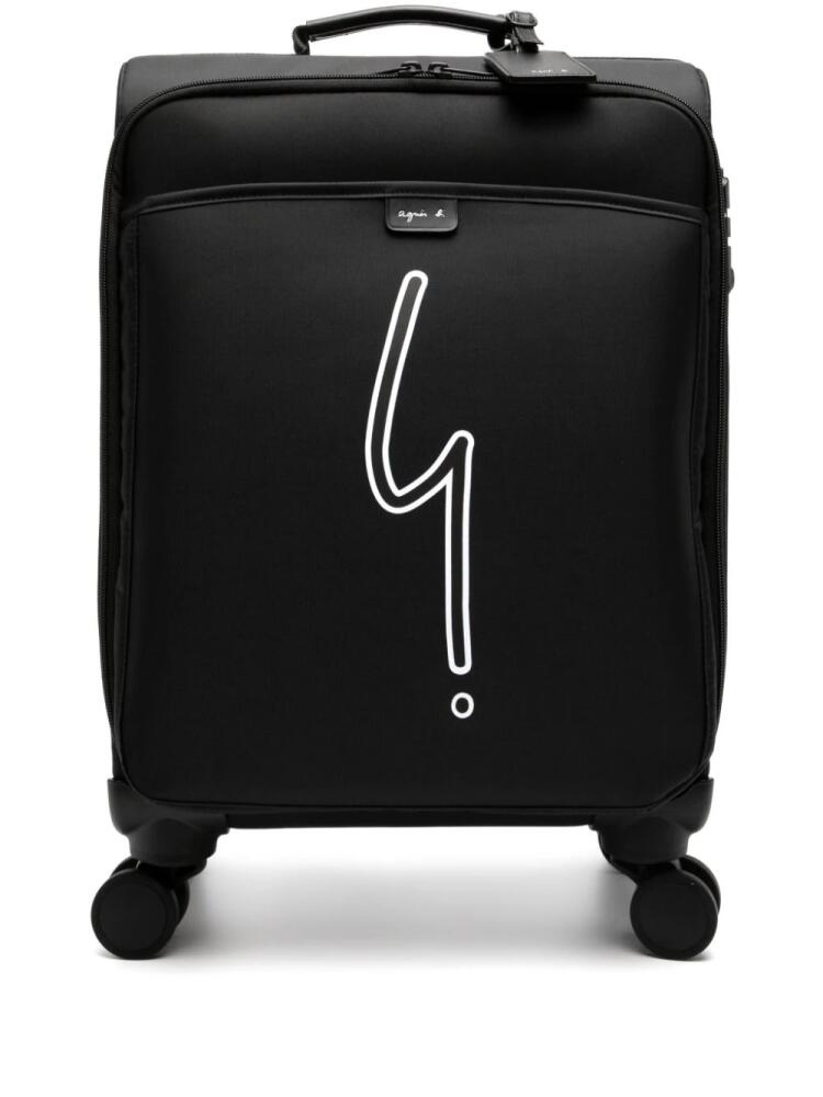 agnès b. logo-print trolley bag - Black Cover