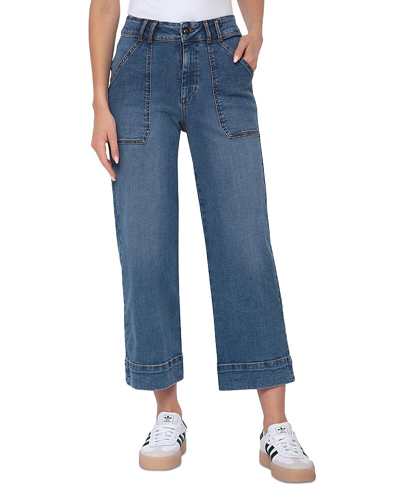 Bagatelle High Rise Cropped Wide Leg Jeans in Soho Wash Cover