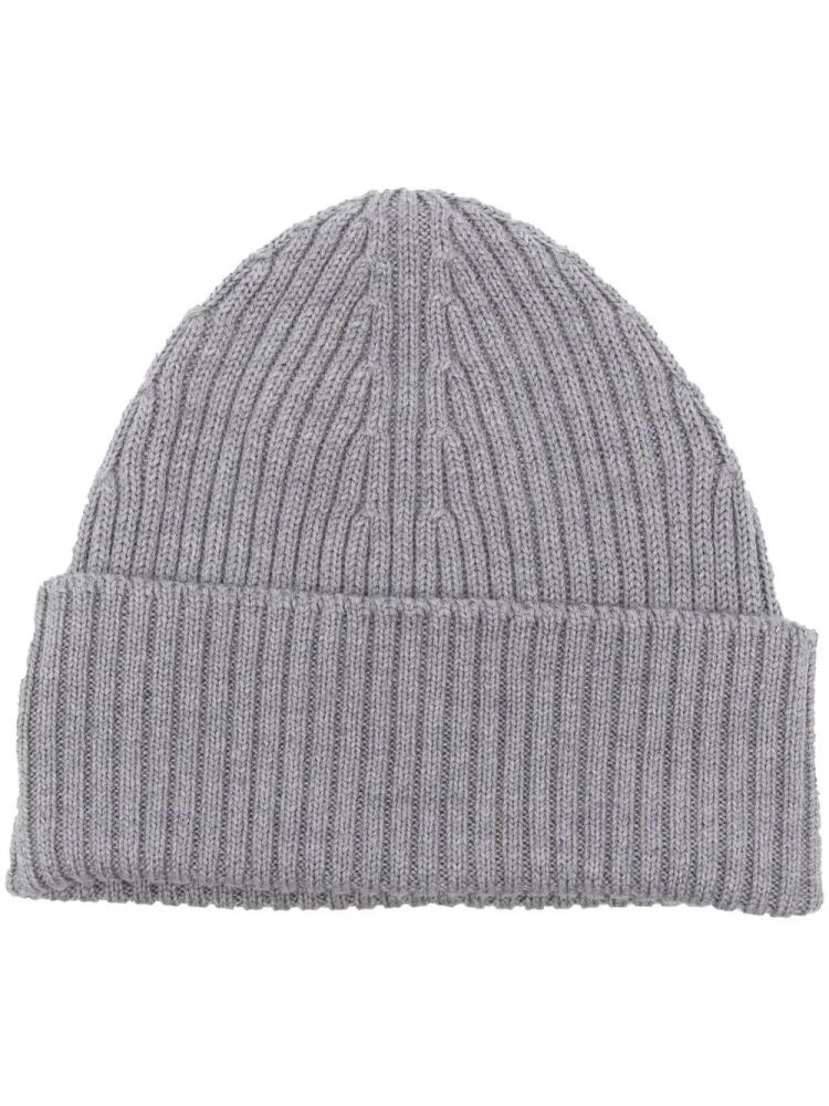 Lacoste chunky ribbed-knit beanie - Grey Cover