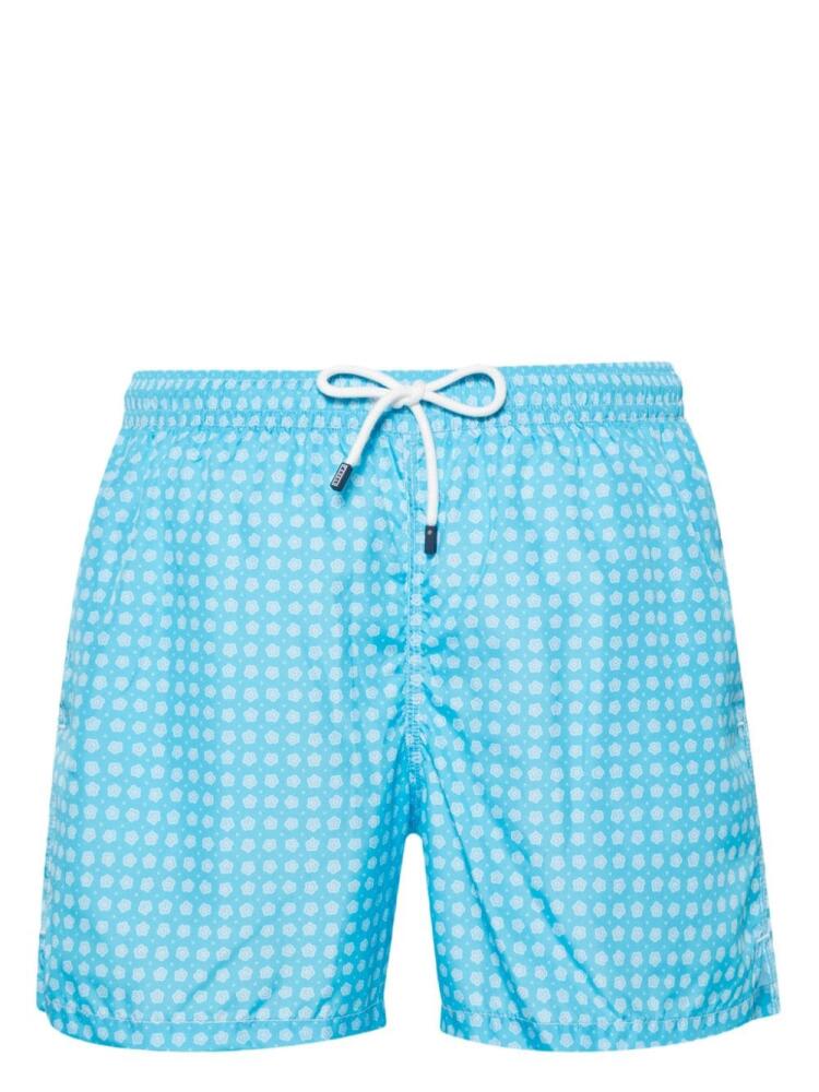 Fedeli Madeira floral-print swim shorts - Blue Cover