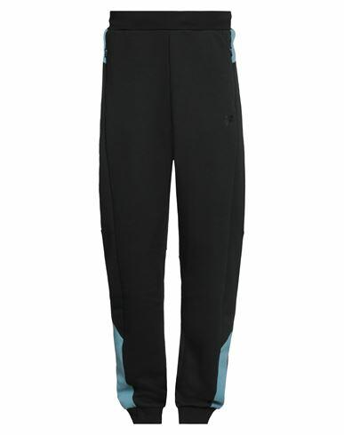 Fila Man Pants Black Cotton, Polyester Cover