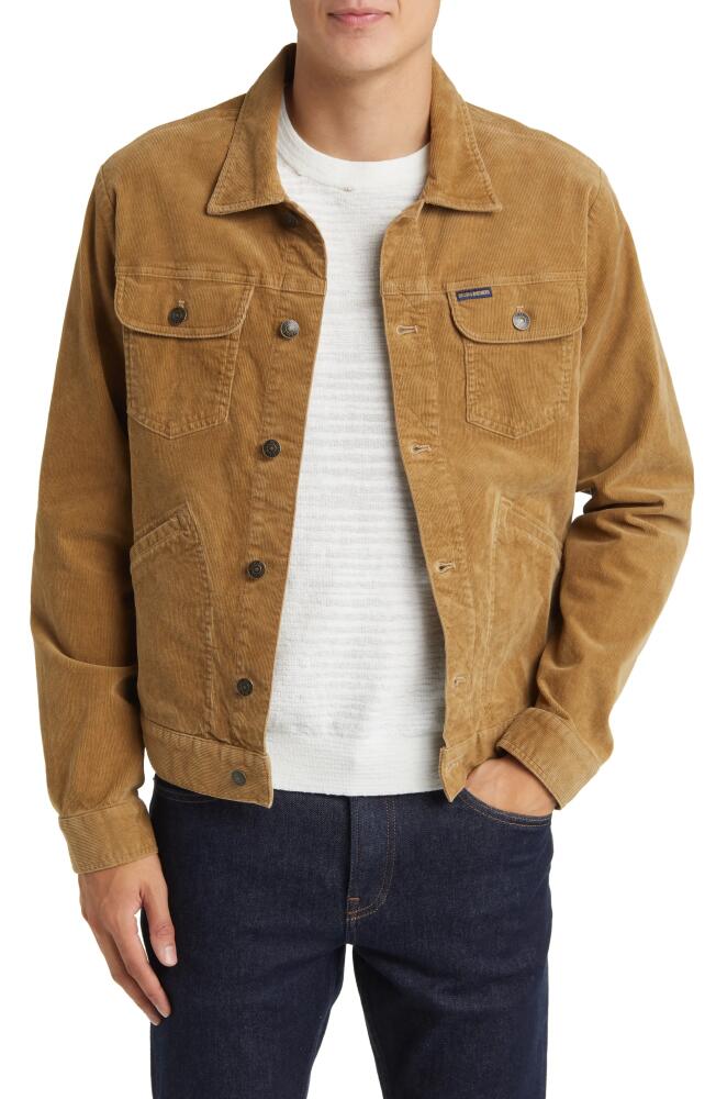 Brooks Brothers Out Corduroy Trucker Jacket in Kelp Cover