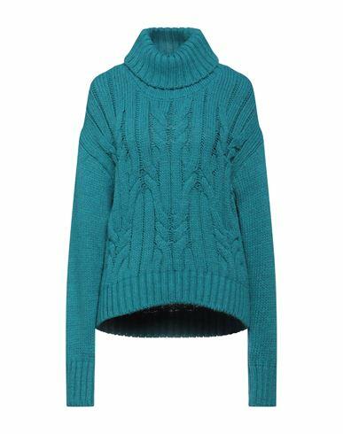 Cashmere Company Woman Turtleneck Deep jade Wool Cover