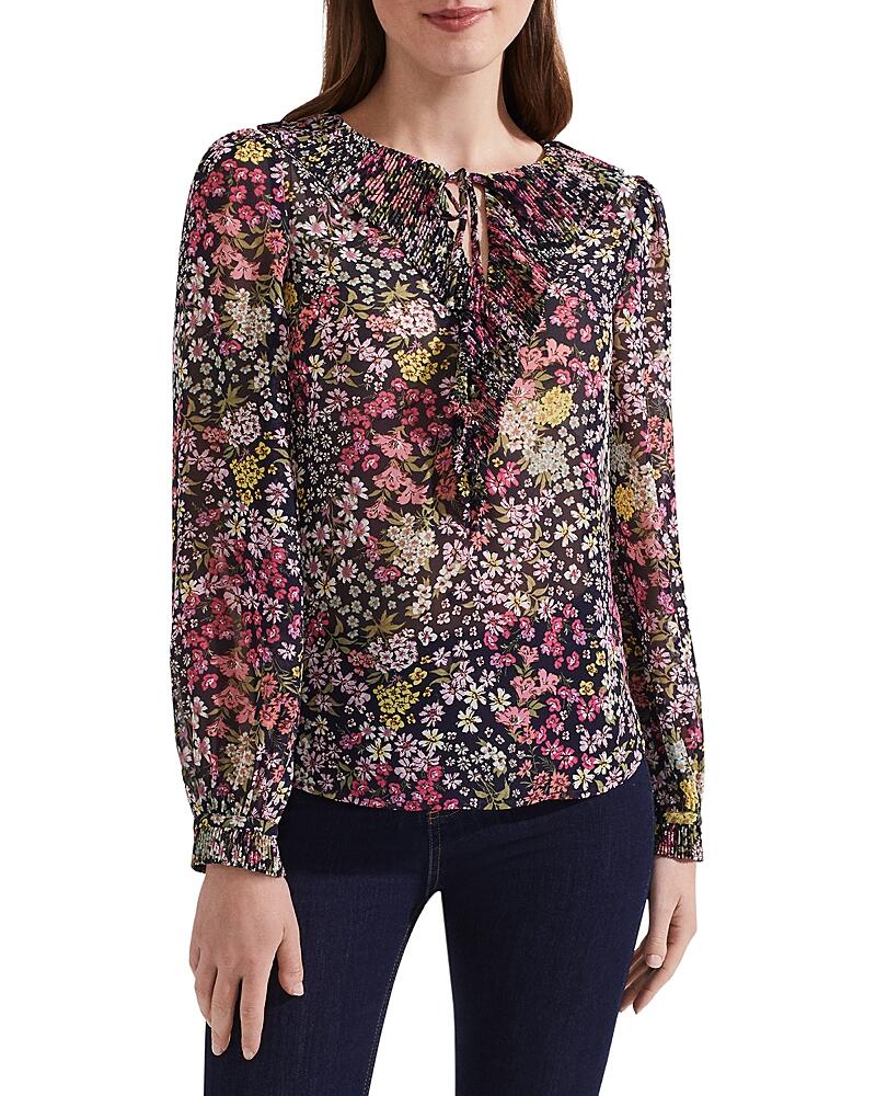 Hobbs London Michelle Tie Neck Blouse Cover