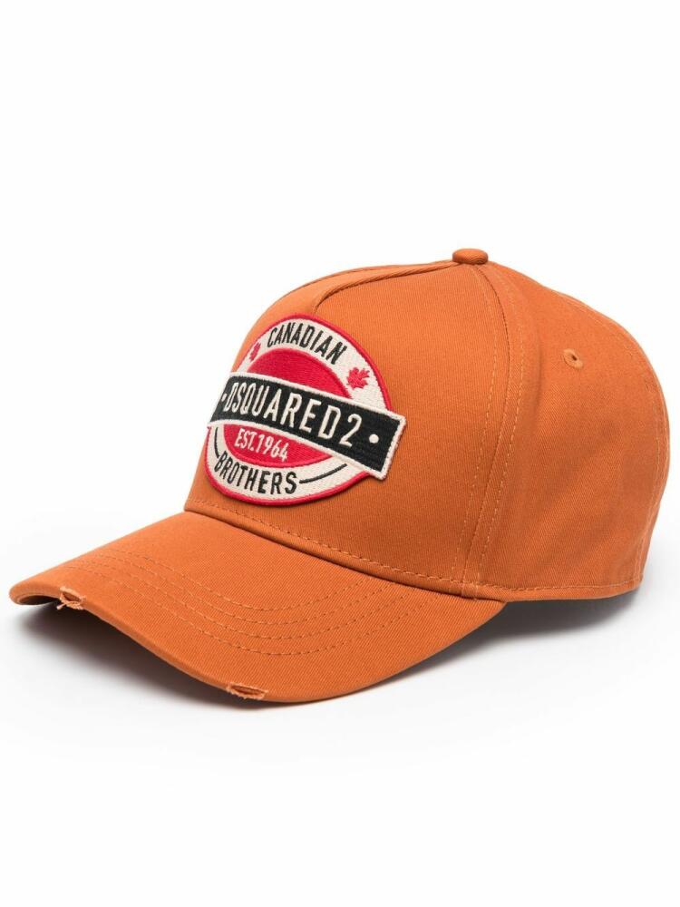 DSQUARED2 logo-patch trucker cap - Orange Cover