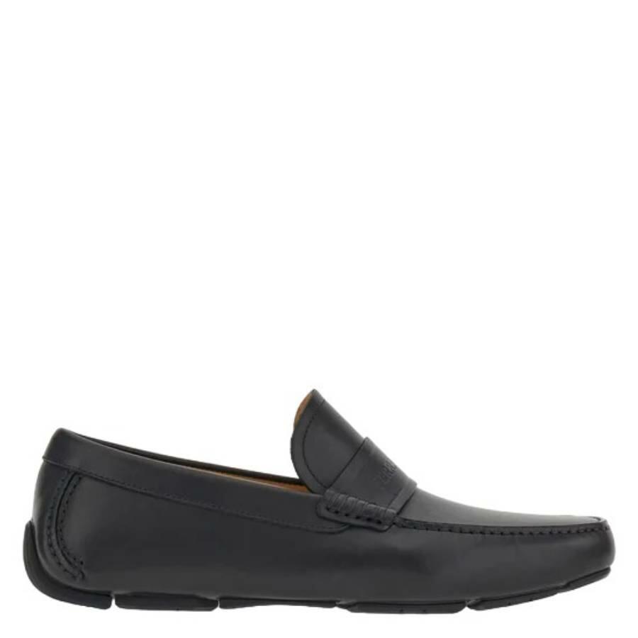 Ferragamo Mens Black Felix Driver Loafers Cover