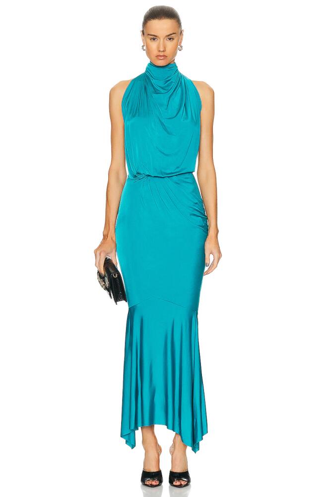 Alexandre Vauthier Maxi Dress in Teal Cover