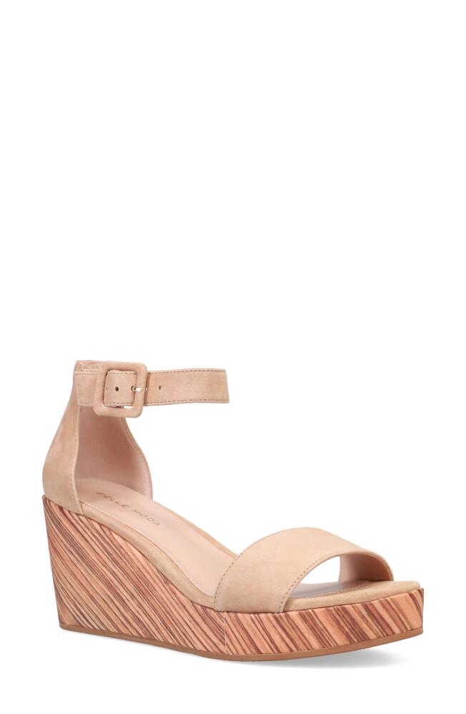 Pelle Moda Witten Wedge Sandal in Latte Cover