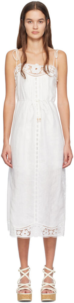 ZIMMERMANN White August Midi Dress Cover