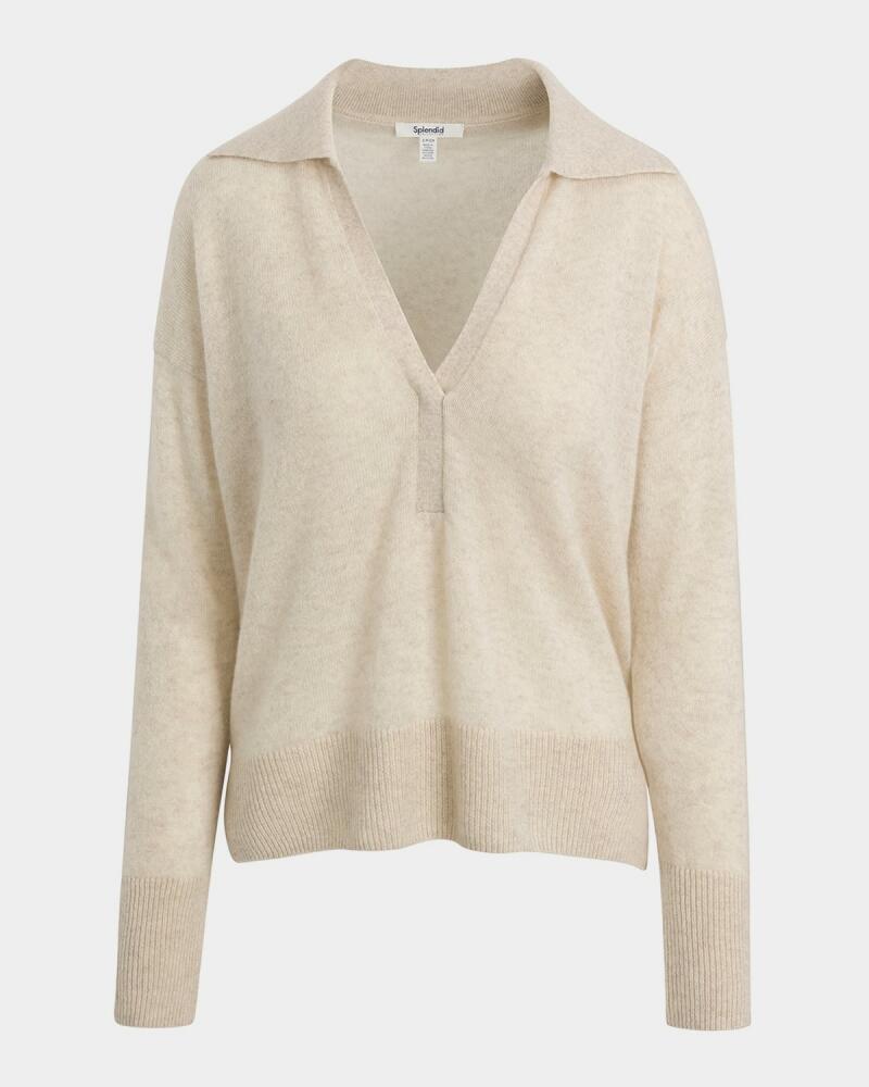 Splendid Cashmere Polo Sweater Cover