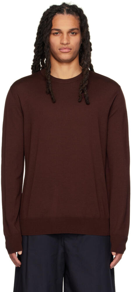 Jil Sander Burgundy Crewneck Sweater Cover