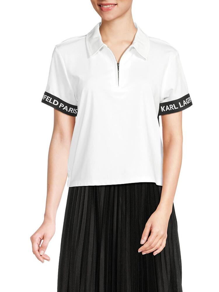 Karl Lagerfeld Paris Women's Logo Polo - White Cover