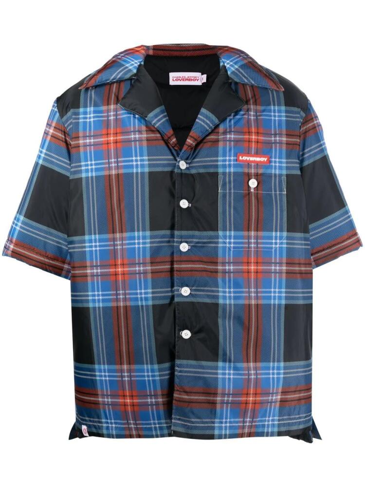 Charles Jeffrey Loverboy tartan-check print shirt - Blue Cover